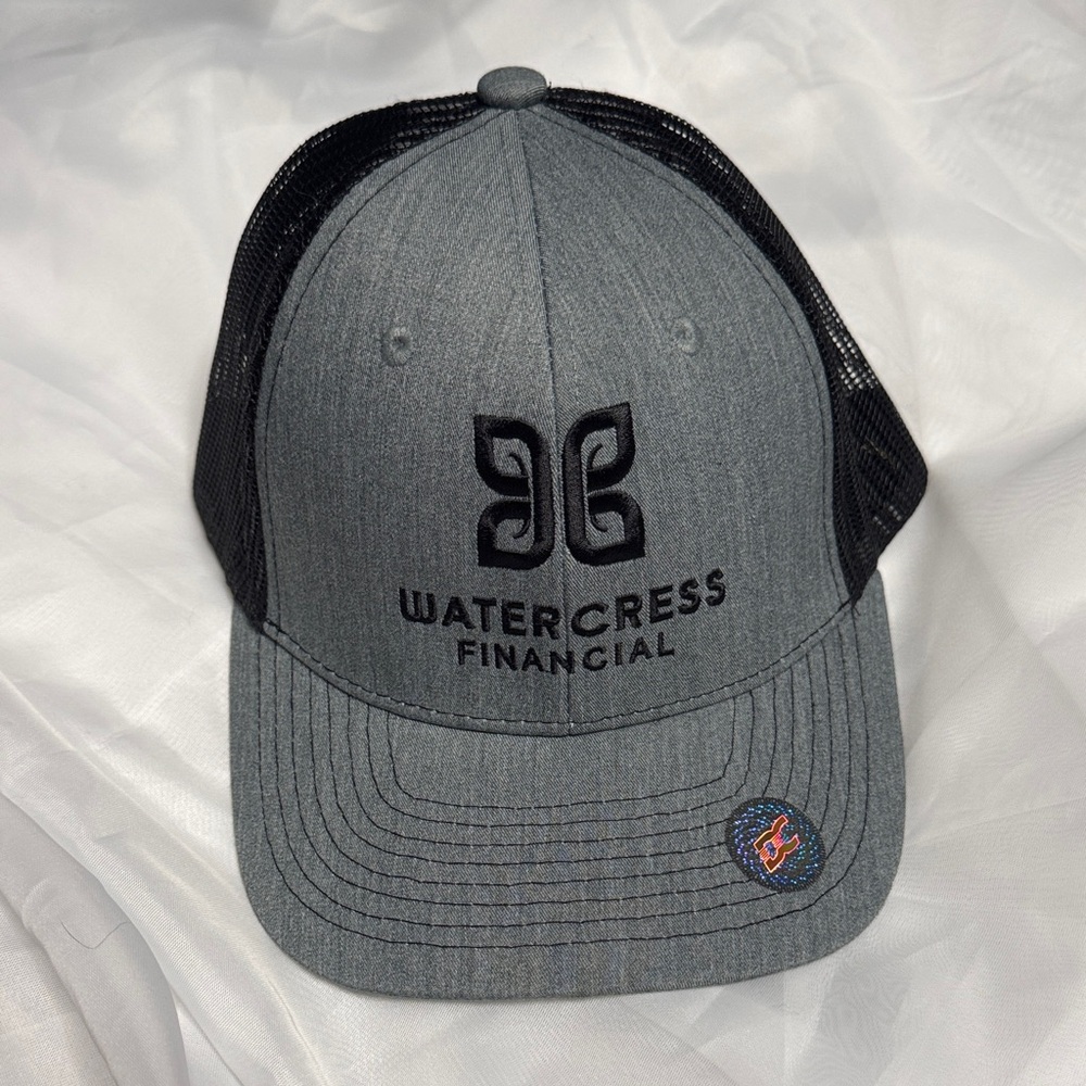 WaterCress Financial Logo Trucker Hat - Gray & Black